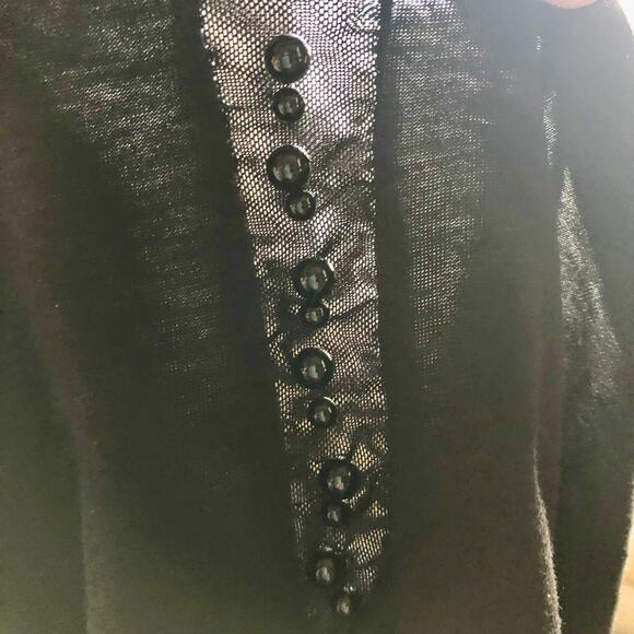 For The Republic Black Top with Button Design Woman's 2X - Picture 6 of 10